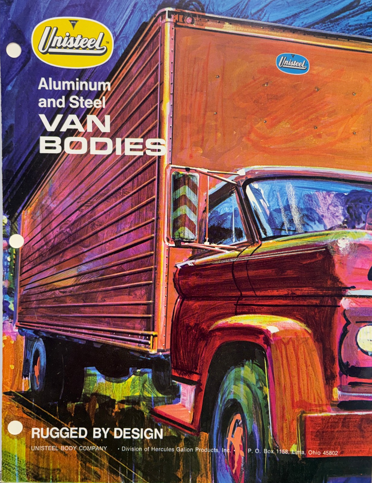 Original Vintage Unisteel Aluminum And Steel Van Bodies Sales Brochure