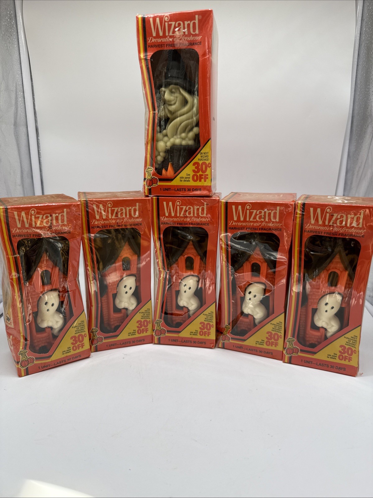 Vintage 1980’s Halloween Wizard Air Fresheners Sealed In Boxes Lot Of 6 Vintage 1980’s Halloween Wizard Air Fresheners Sealed In Boxes Lot Of 6