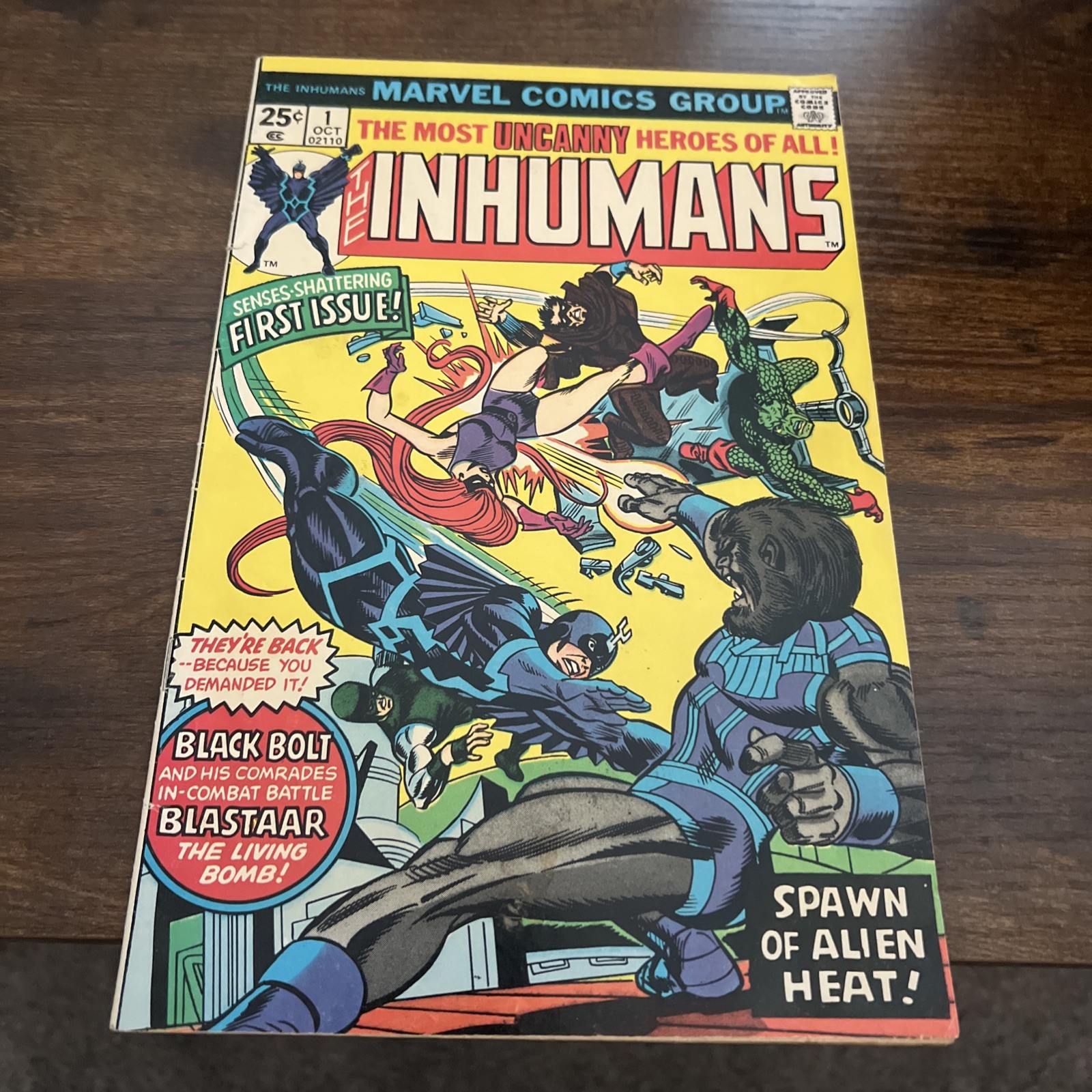 The Inhumans #1 (Marvel Comics October 1975) RAW Kirby Sinnot Cover Clean Copy The Inhumans #1 (Marvel Comics October 1975) RAW Kirby Sinnot Cover Clean Copy