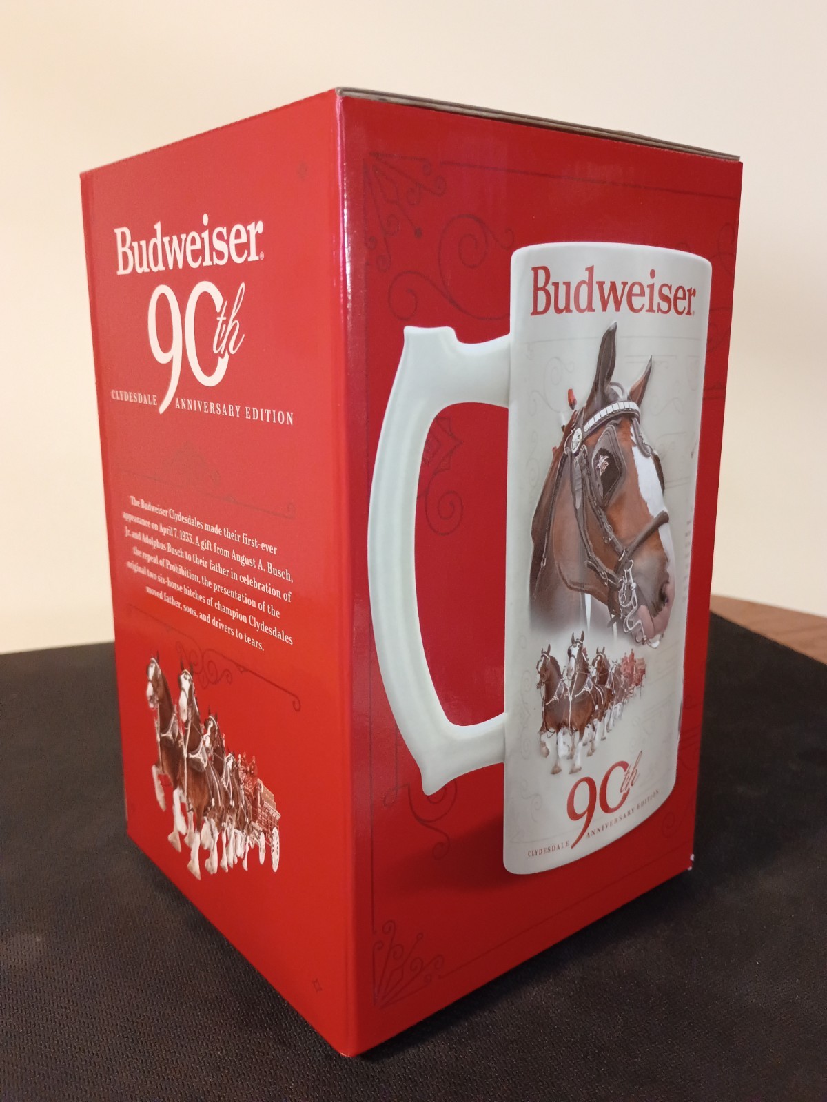 Budweiser 90th Anniversary Holiday Stein 2023 Christmas Edition - NEW MUG