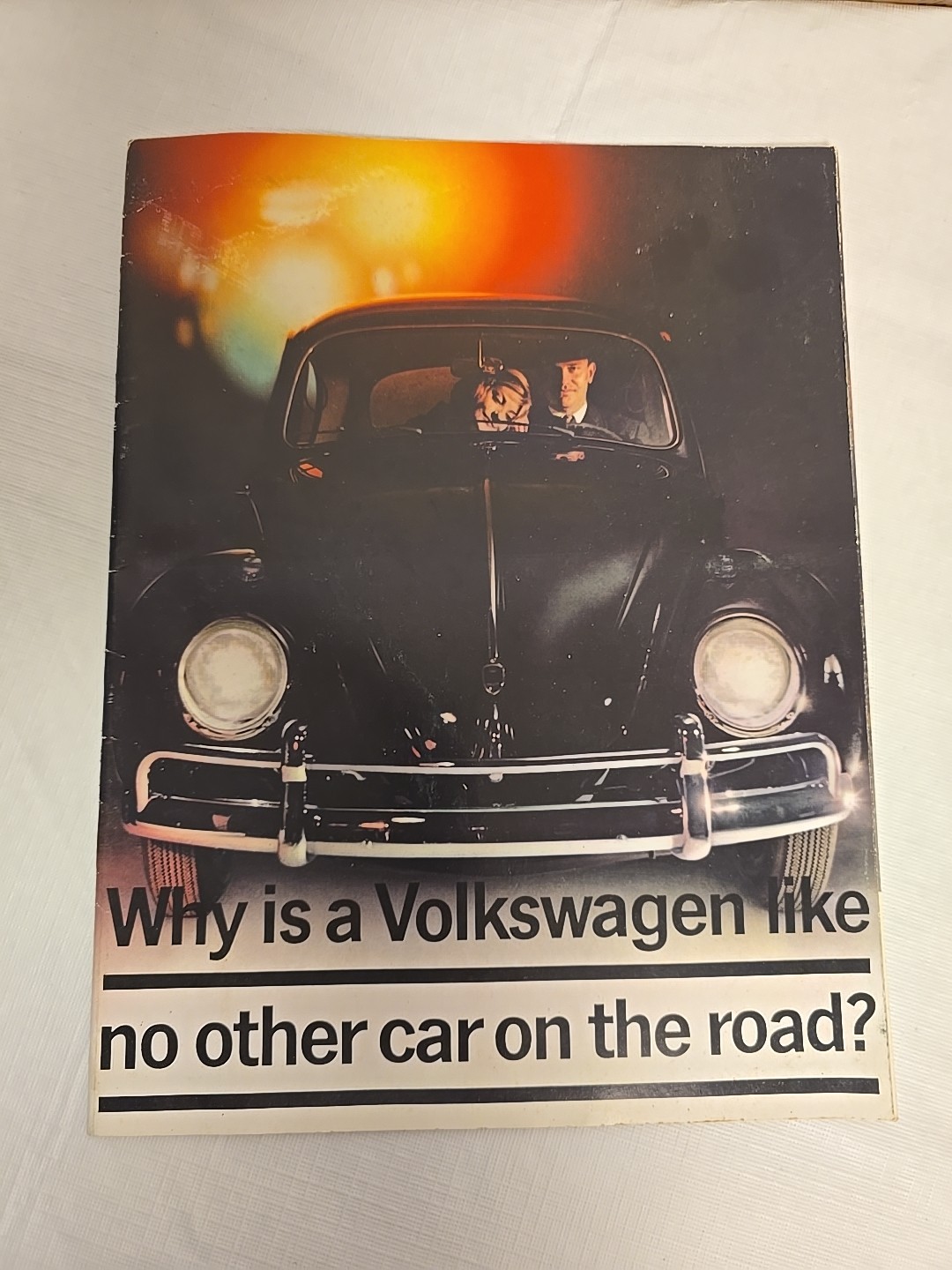 Original 1961-1962 Volkswagen VW Beetle Deluxe Sales Brochure Dealer Dealership Original 1961-1962 Volkswagen VW Beetle Deluxe Sales Brochure Dealer Dealership