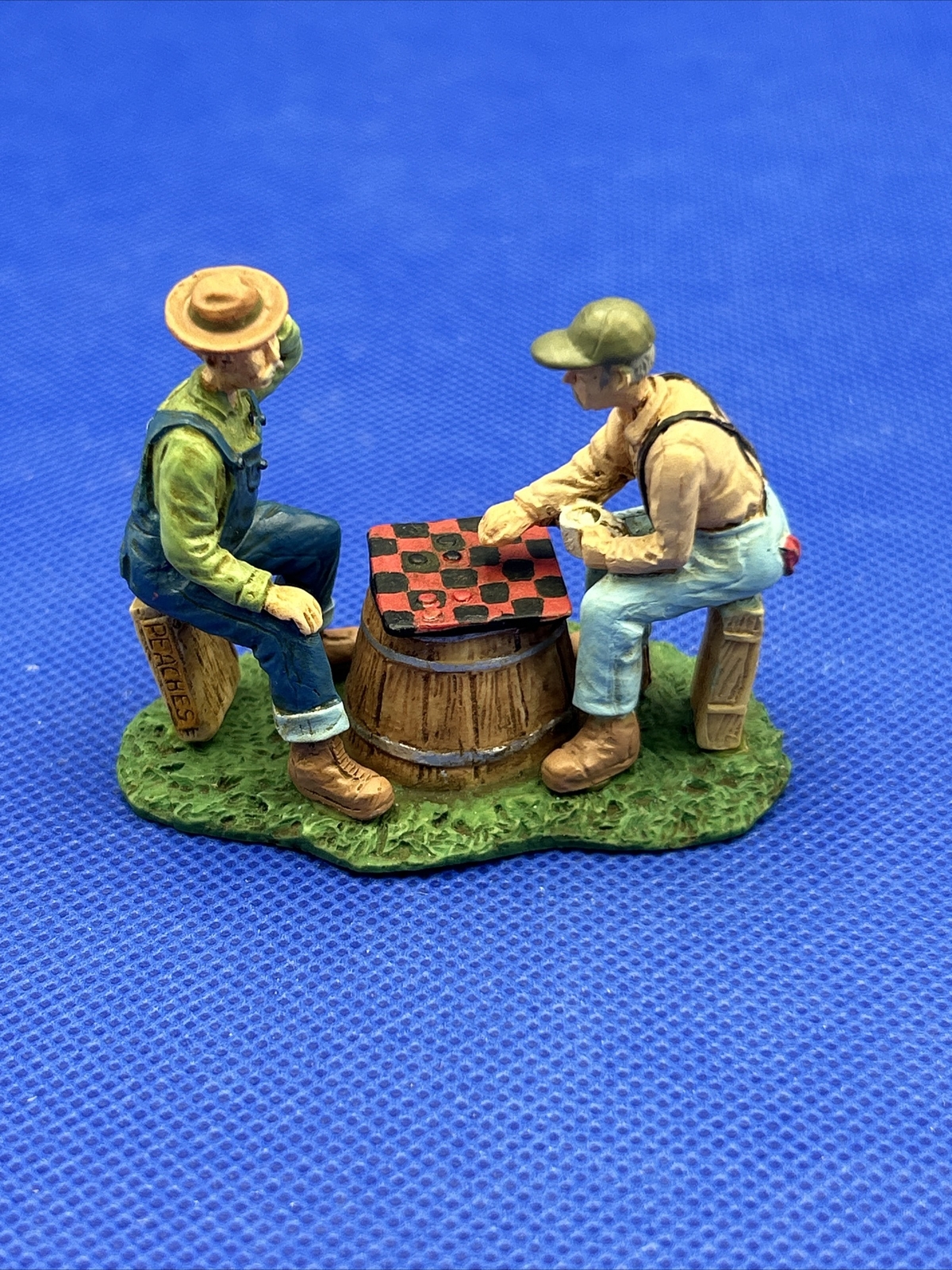 Midwest Cannon Valley Two Old Timers Playing Checkers Miniature Midwest Cannon Valley Two Old Timers Playing Checkers Miniature