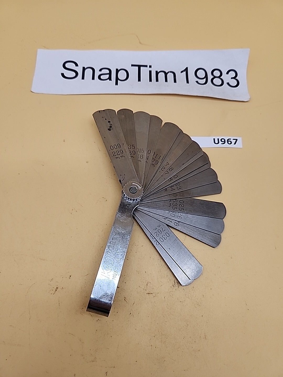 K-D Tools # 161 Thickness Feeler Gauge Set KD K D Thickness Gage