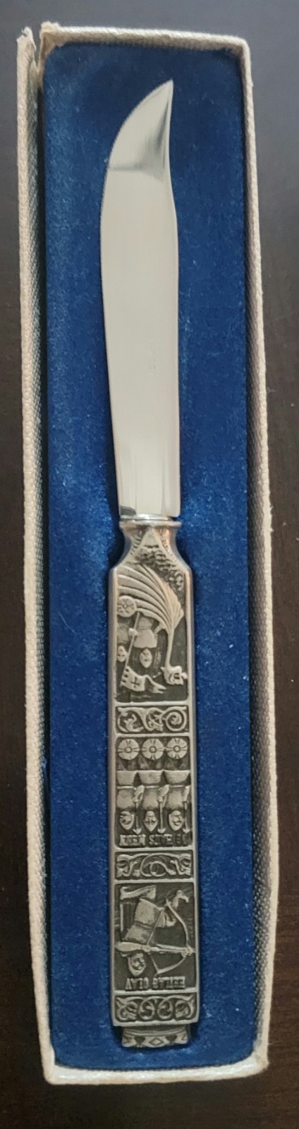 Vintage Konge-Tinn Fruktkn Fruit Knife Made In Norway Tinn Pewter