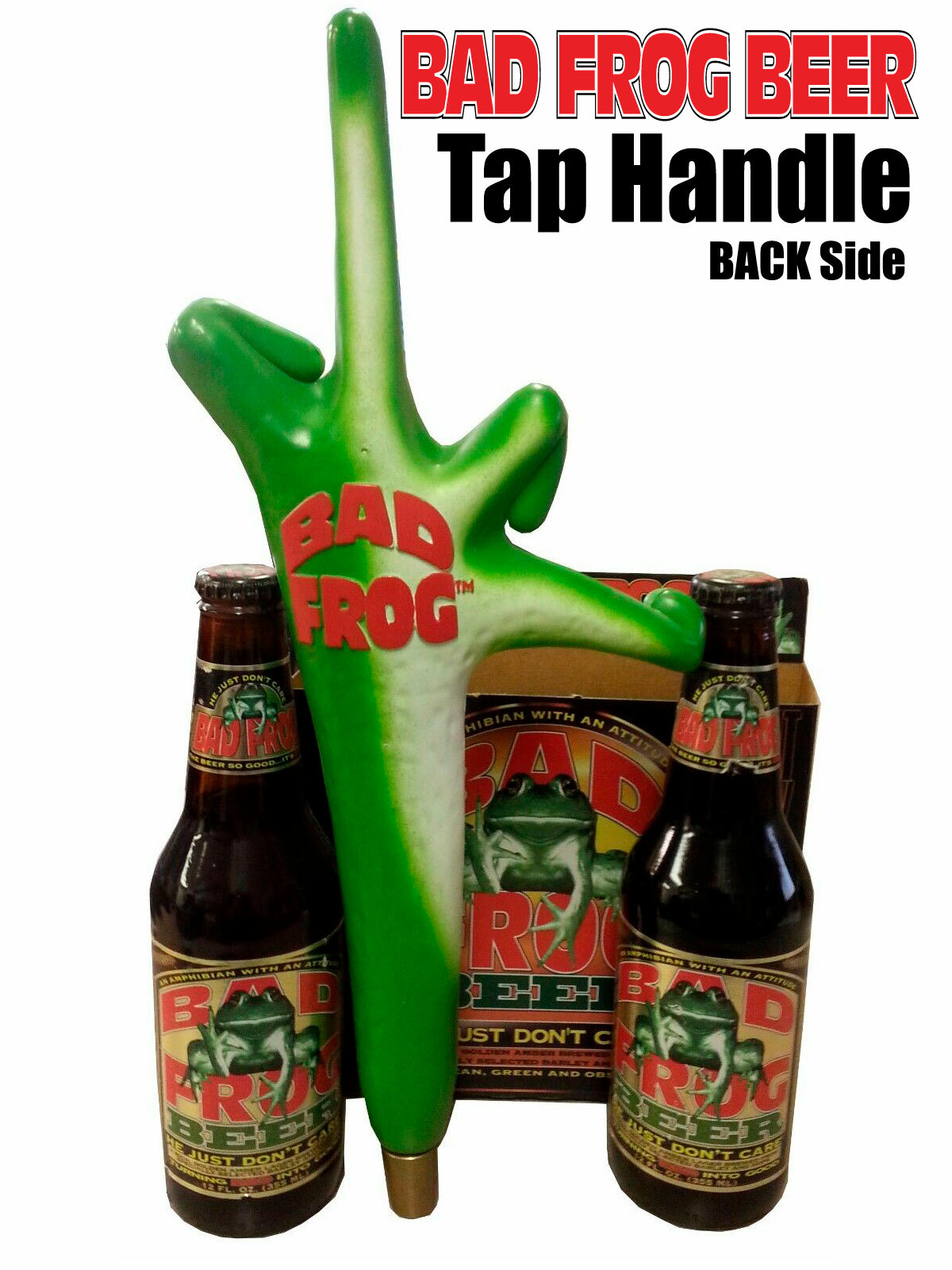 BAD FROG BEER Tap Handle, NEW, Beer knob, Bad Frog Tapper - Beer Handle