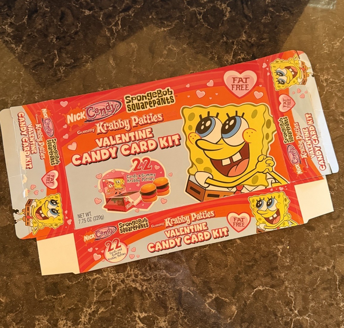 Vintage 2005 SPONGEBOB SQUAREPANTS Krabby Patties Valentine Card Candy BOX Empty Vintage 2005 SPONGEBOB SQUAREPANTS Krabby Patties Valentine Card Candy BOX Empty