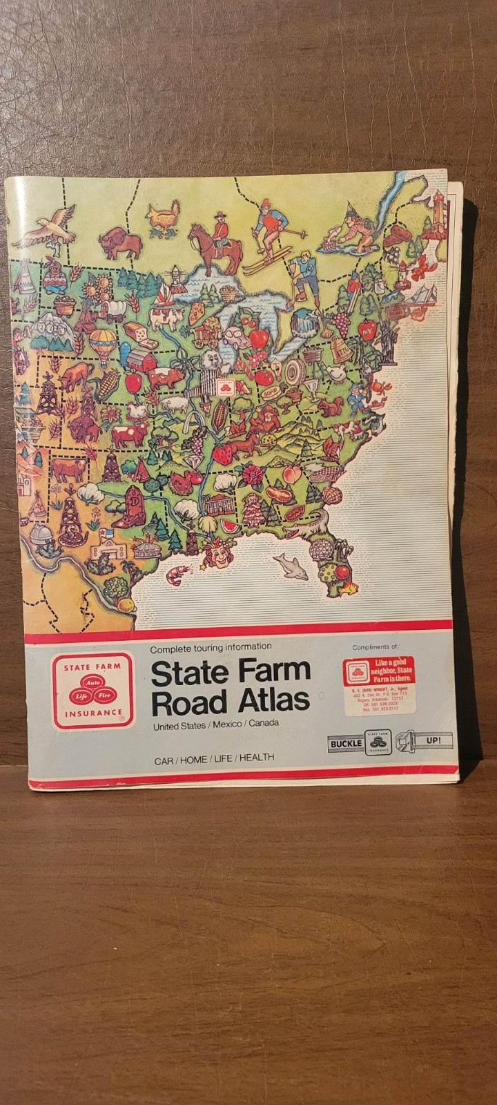 Vintage Oversized Road Atlas