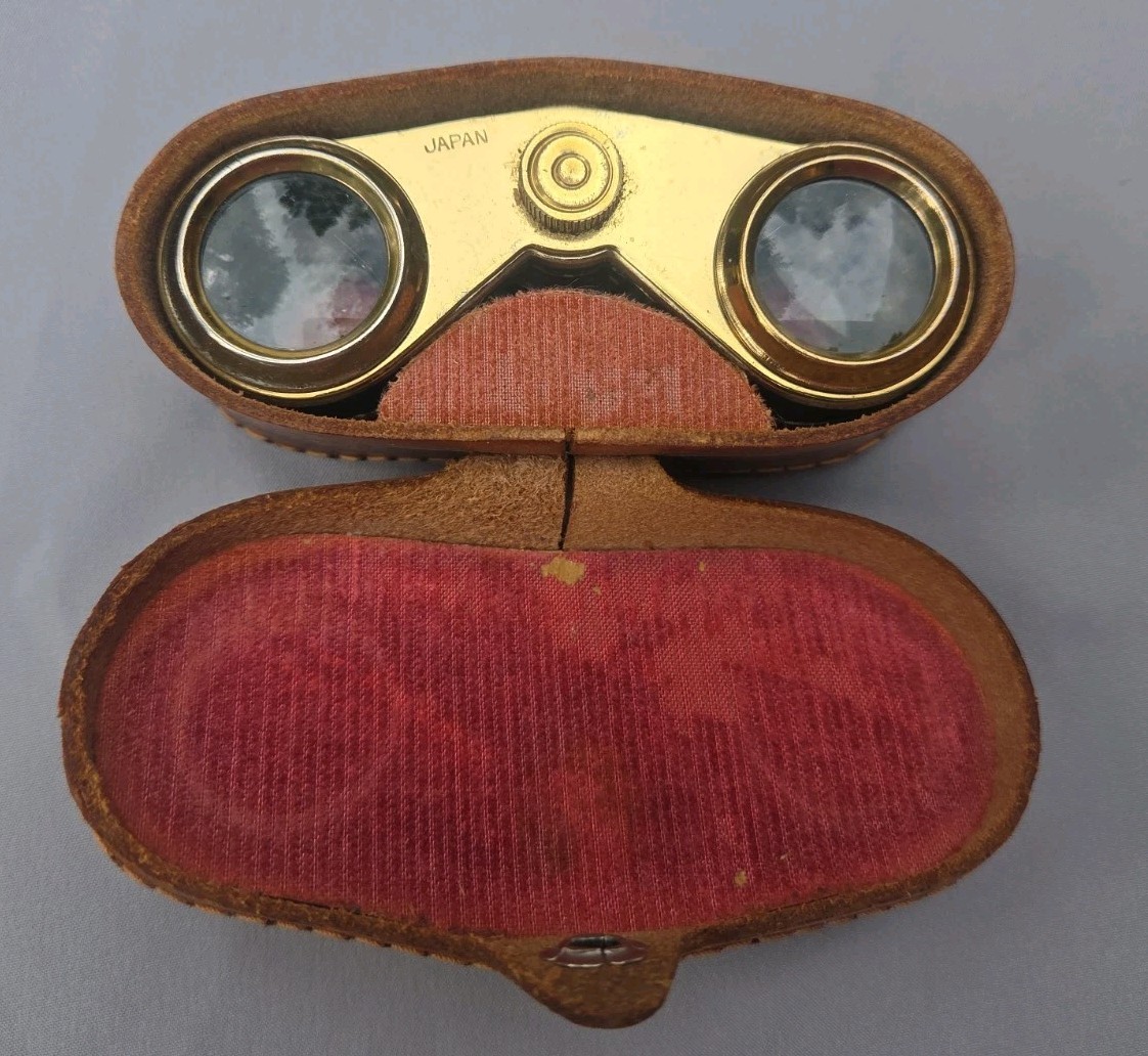 Vintage Ofuna Opera Glasses 3x10 Binoculars w/Case Japan
