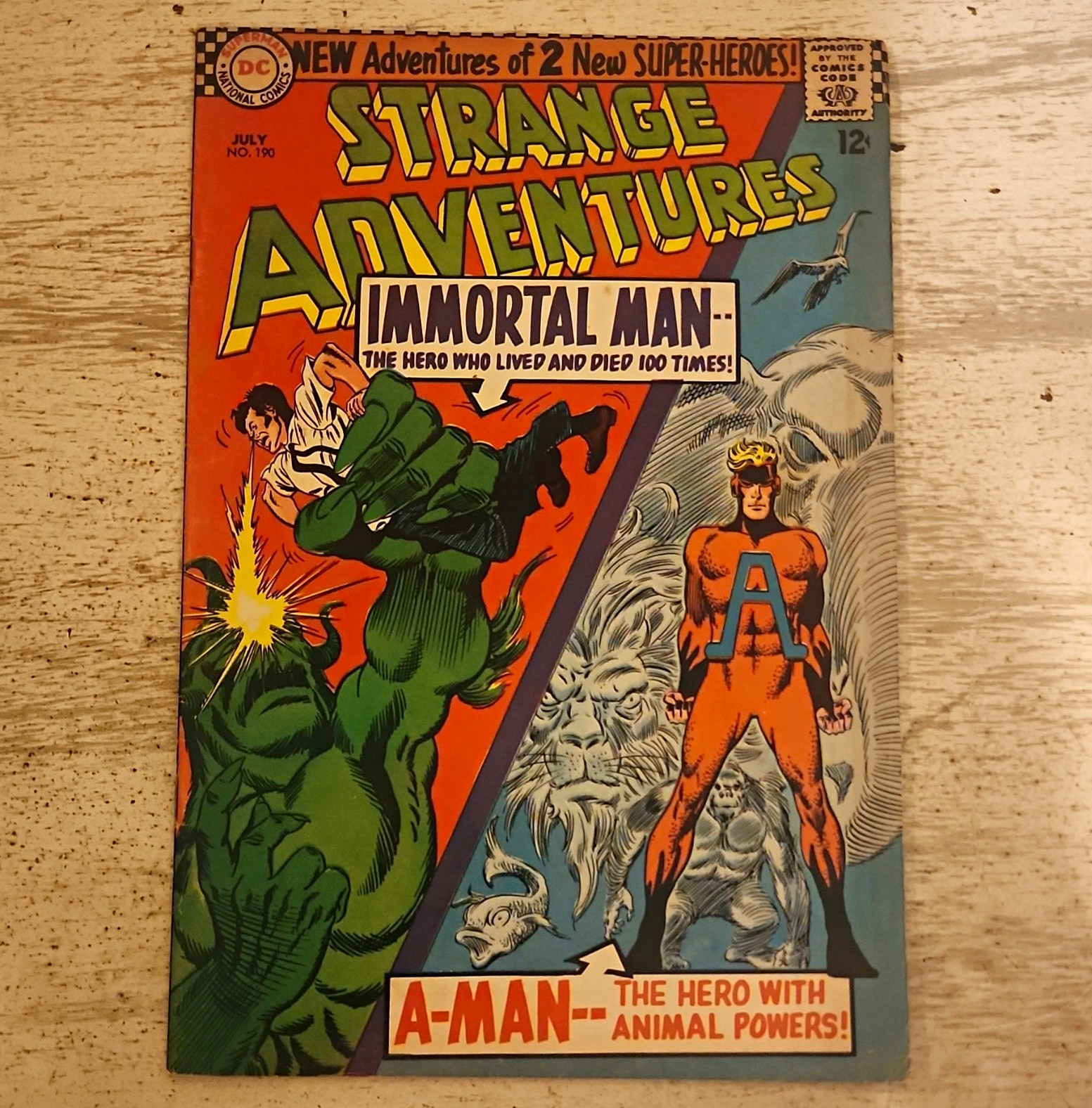 Strange Adventures #190 (DC Comic ) 1964) Immortal Man / A-Man, KEY Strange Adventures #190 (DC Comic ) 1964) Immortal Man / A-Man, KEY