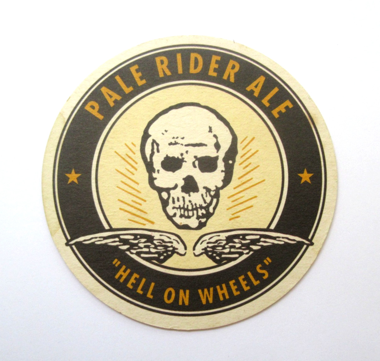 Capitol City Brewing Co Coaster Pale Rider Ale Hell on Wheels Skull Beer Mat Capitol City Brewing Co Coaster Pale Rider Ale Hell on Wheels Skull Beer Mat