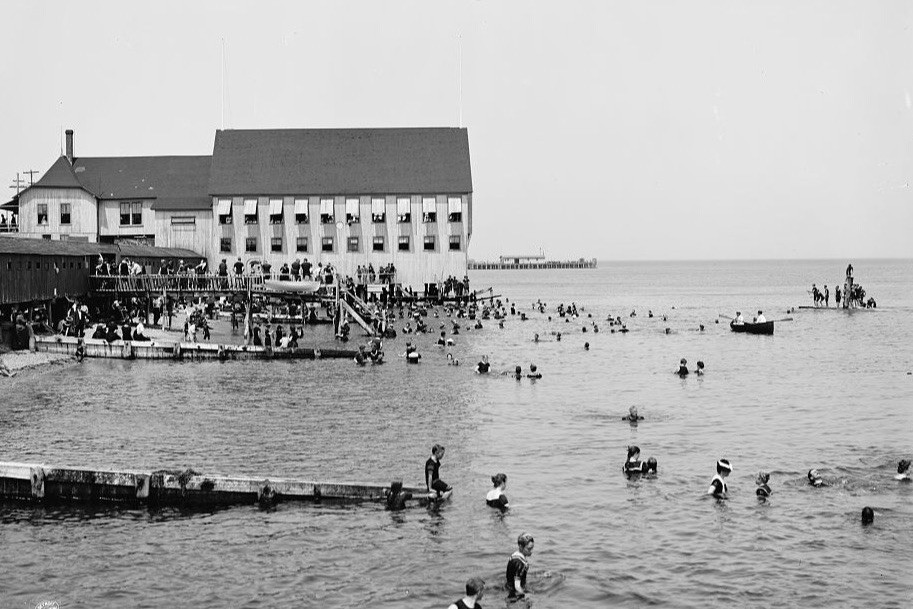 1900 Santa Monica California Beach Bath House History 4x6 Photo Set 3pc