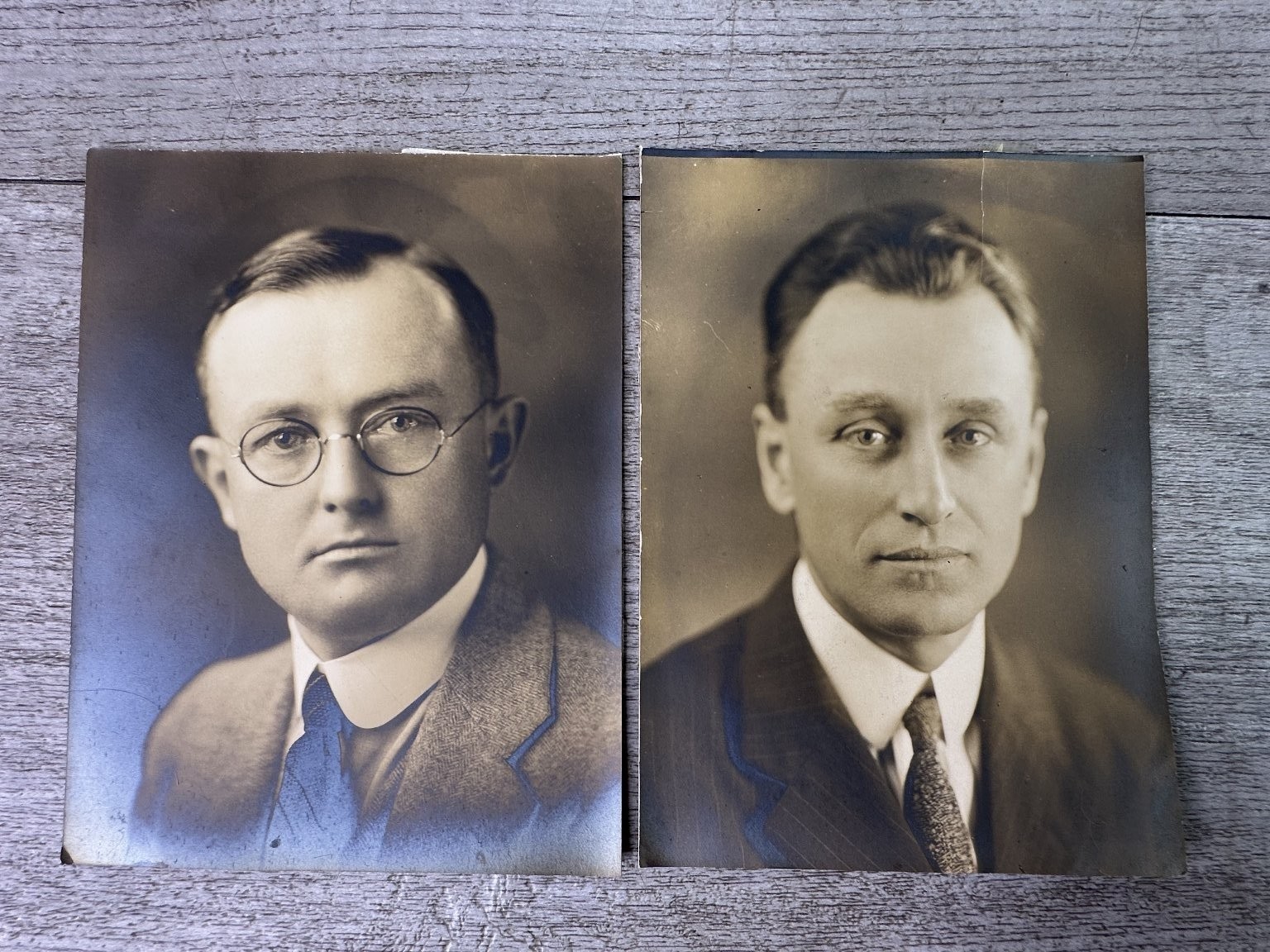 Vintage 1920s-1940s Silver Gelatin Photo Lot 2 Men Portraits Genealogy Vintage 1920s-1940s Silver Gelatin Photo Lot 2 Men Portraits Genealogy