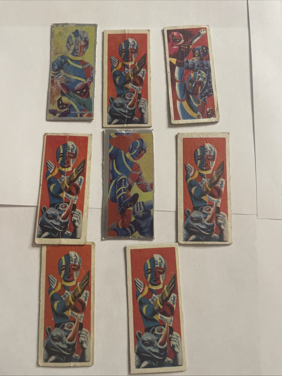 Vintage 1970s Android Kikaider Menko Cards Lot of 8 Japan Showa Retro Tokusatsu Vintage 1970s Android Kikaider Menko Cards Lot of 8 Japan Showa Retro Tokusatsu