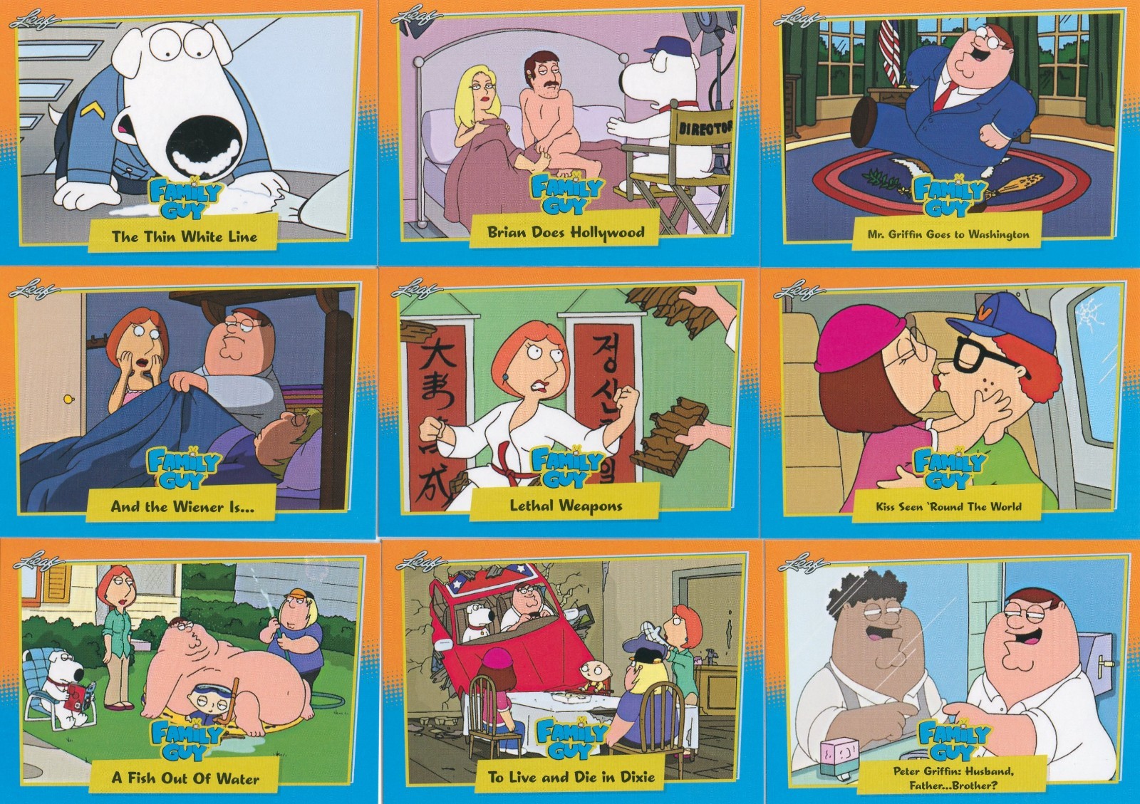 HTF 2011 Leaf Family Guy Complete 50 Card Set in Original Box, NO CHASE Cards HTF 2011 Leaf Family Guy Complete 50 Card Set in Original Box, NO CHASE Cards
