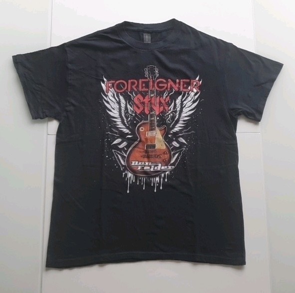 Vintage FOREIGNER STYX Juke Box Heroes Tour & John Waite,Size Medium T-Shirt IGC Vintage FOREIGNER STYX Juke Box Heroes Tour & John Waite,Size Medium T-Shirt IGC