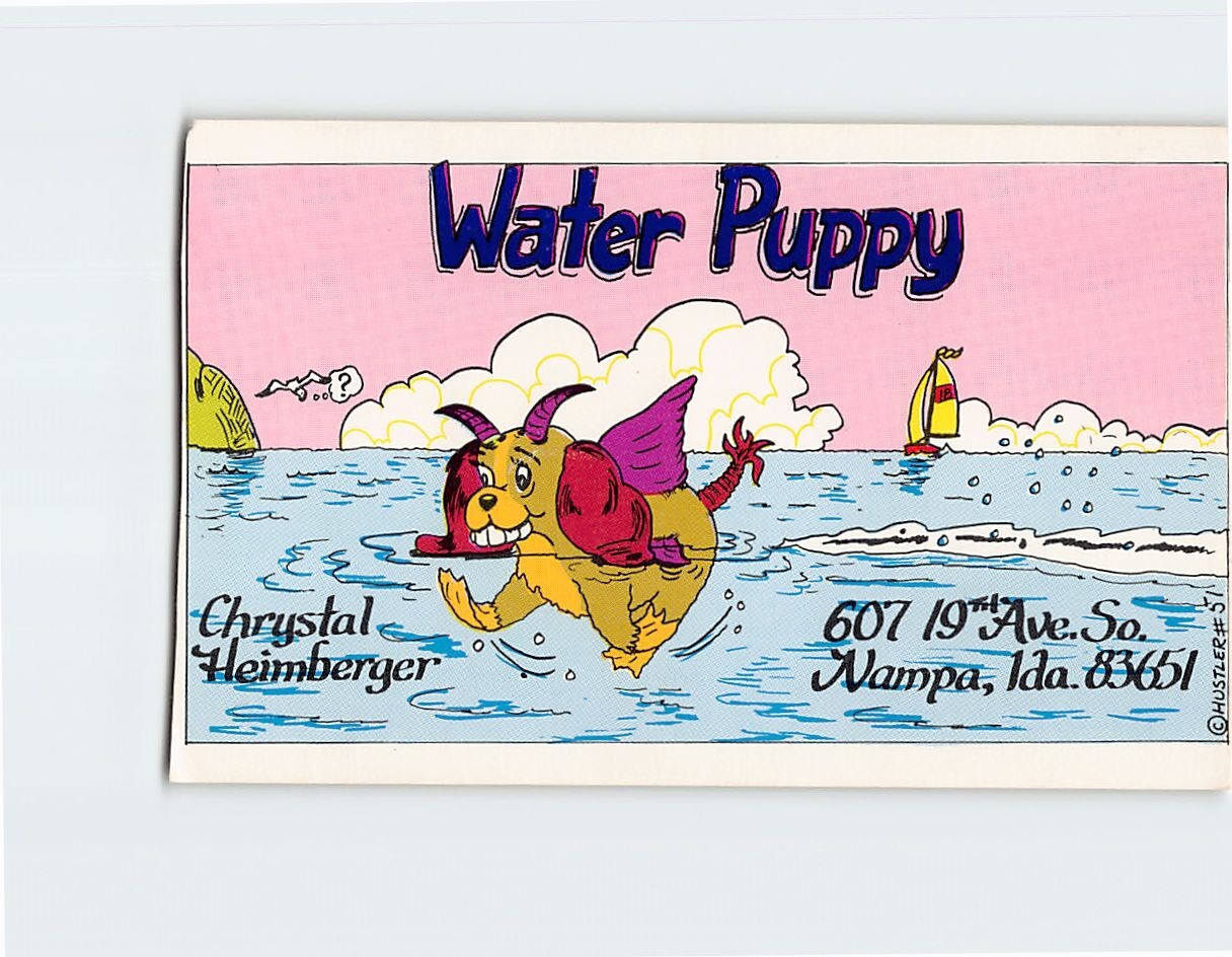 QSL Card CB Radio Hustler Water Puppy Chrystal Heimberger Nampa Idaho