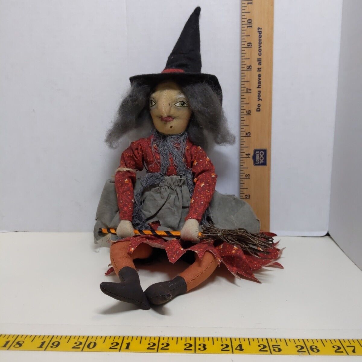 Joe Spencer\'s Gathered Traditions Paprika Little Witch Halloween Handcrafted