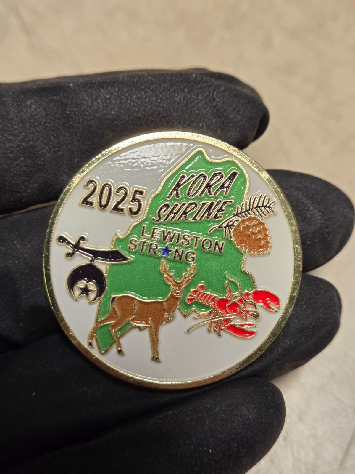 2025 Kora Shring Lewiston Strong challenge coin 2025 Kora Shring Lewiston Strong challenge coin