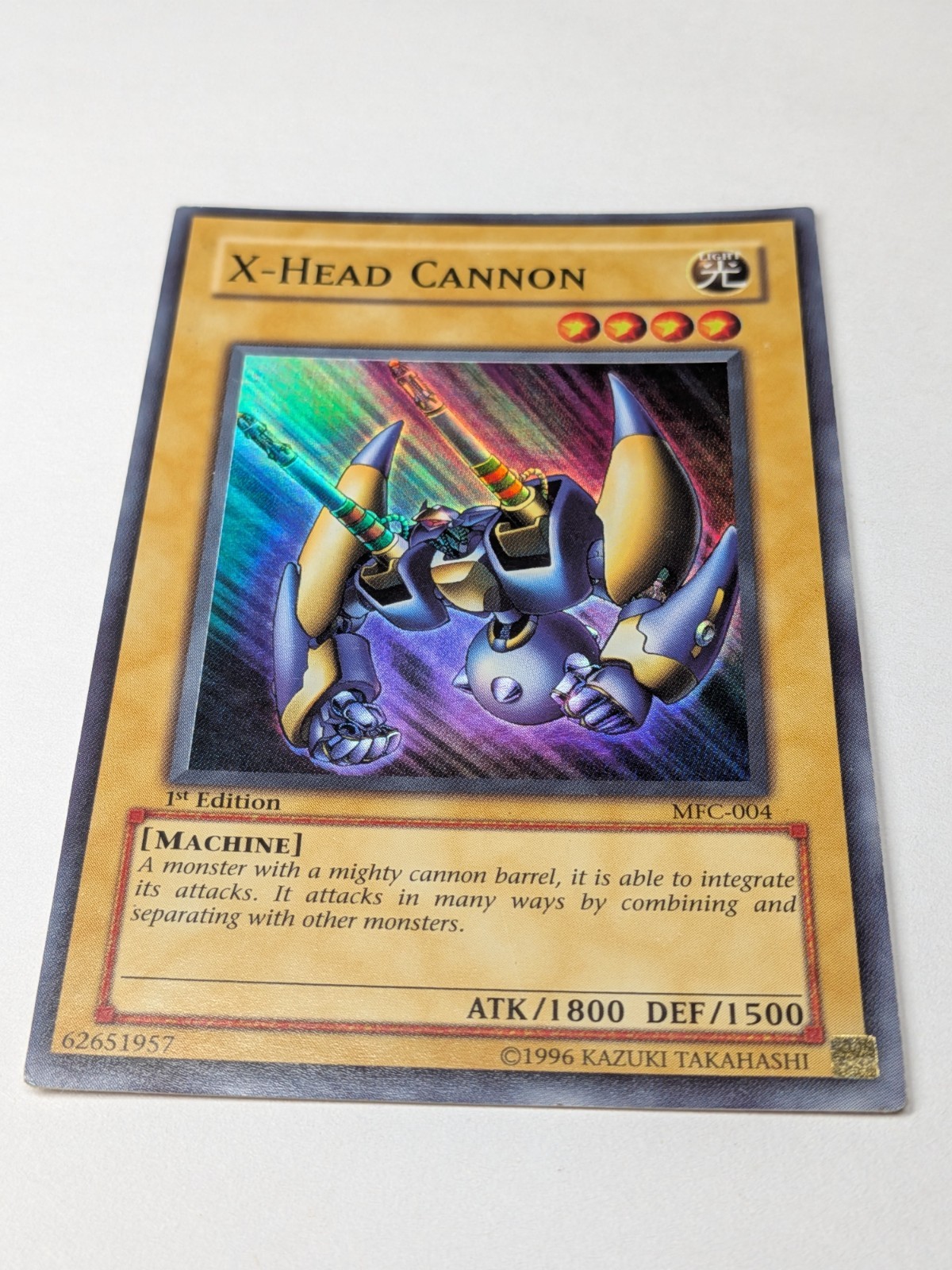 Yu-Gi-Oh  X-Head Cannon  1996 Magician's Force Konami  MFC-004  1st Ed  HOLO