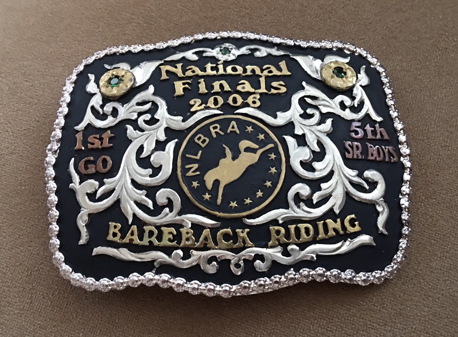 VTG RARE First Go Round 2006 NLBRA Boys Cowboy Rodeo Bareback Trophy Belt Buckle VTG RARE First Go Round 2006 NLBRA Boys Cowboy Rodeo Bareback Trophy Belt Buckle