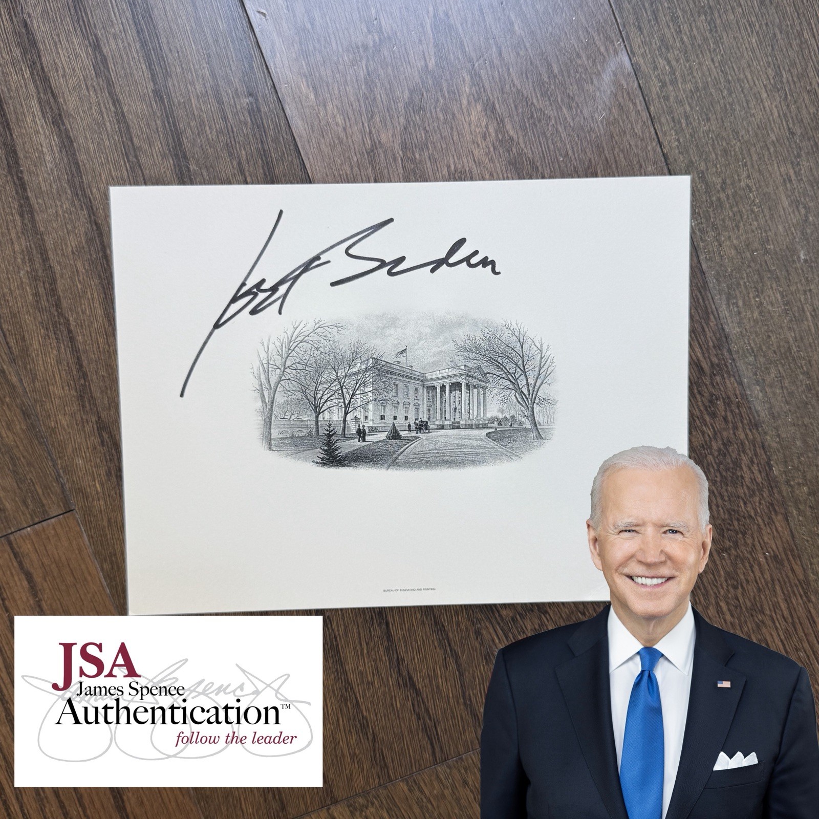 Joe Biden * 46th President * Signed Autograph White House Engraving JSA COA Joe Biden * 46th President * Signed Autograph White House Engraving JSA COA