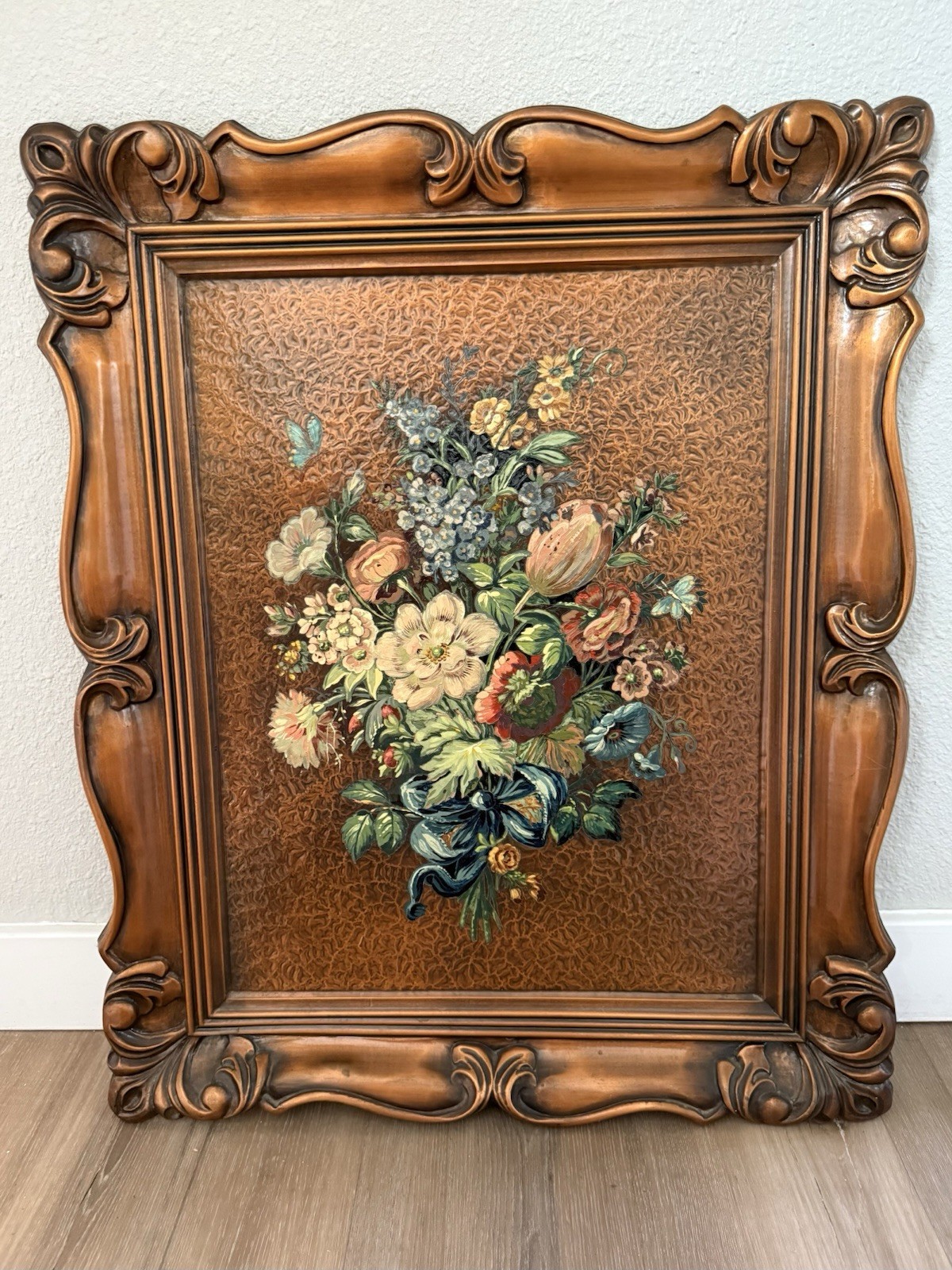 Vintage Albert Gilles Signed, Copper Repoussé 