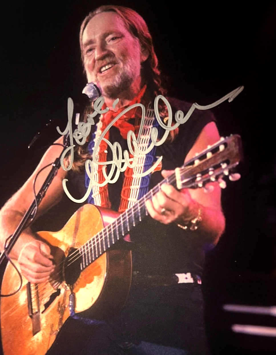 WILLIE NELSON Signed 8x10 inch Authentic Original Autograph + COA