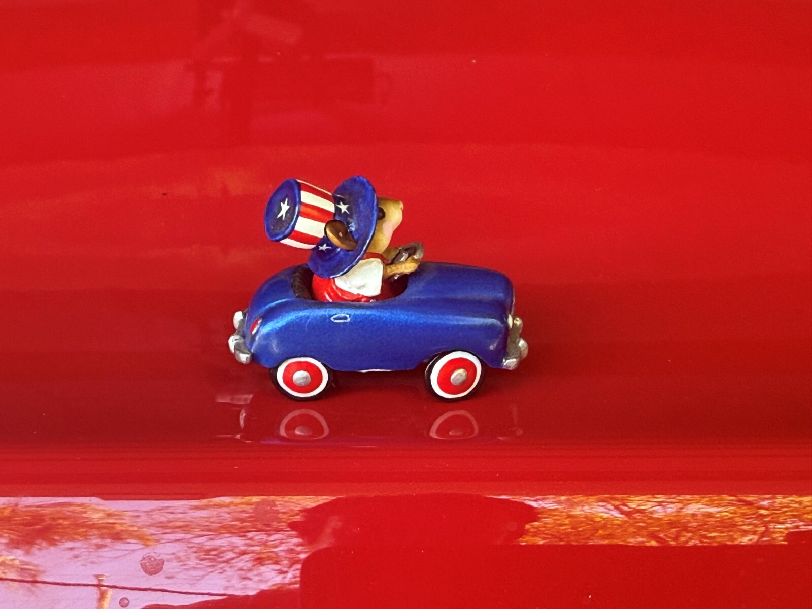 Wee Forest Folk Pedal Pusher Fourth of July Special M-270 - Blue Car