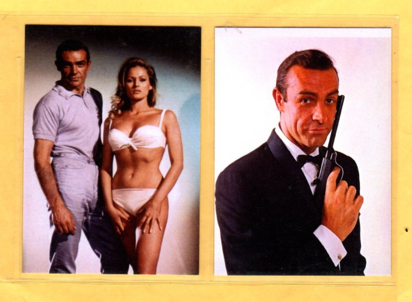 SEAN CONNERY JAMES BOND MOVIES CUSTOM NOVELTY TRADING CARD 2 CARDS SET SEAN CONNERY JAMES BOND MOVIES CUSTOM NOVELTY TRADING CARD 2 CARDS SET