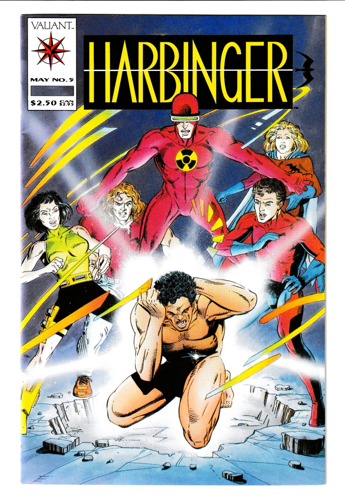Harbinger #5 (1992, Valiant) Key Issue, w/ Coupon, David Lapham, Jim Shooter