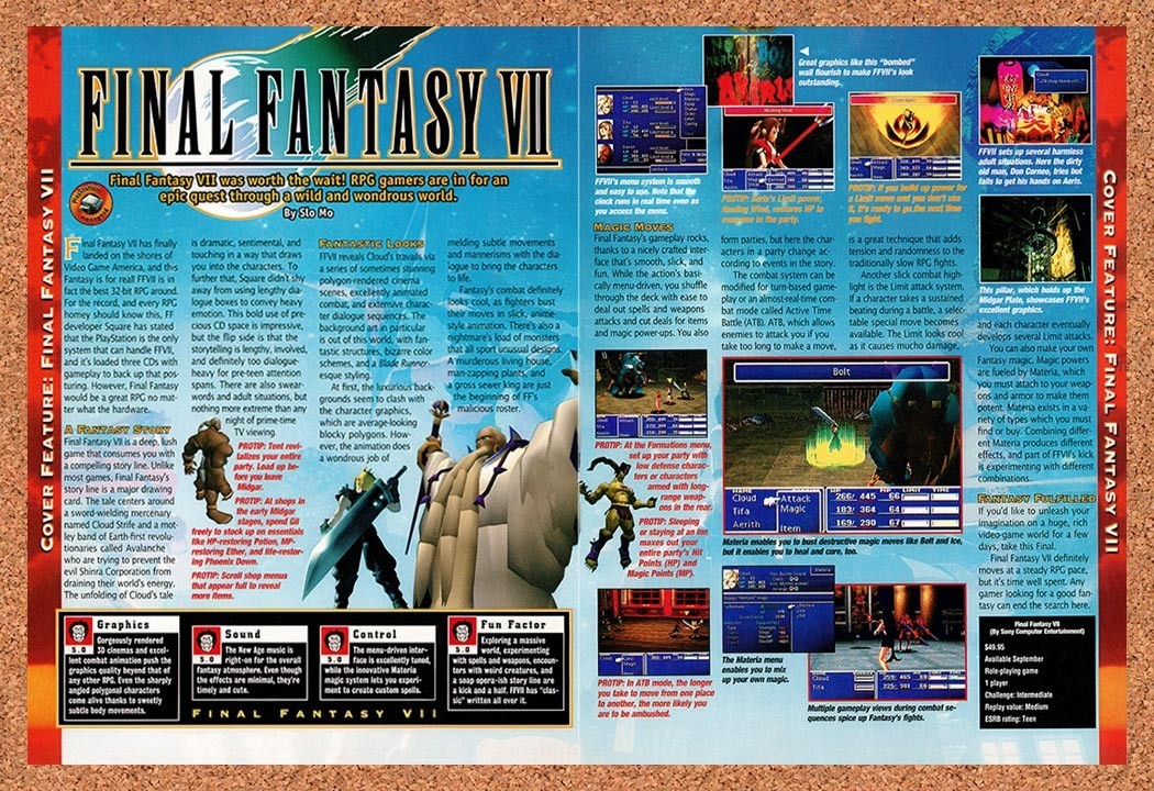 1997 Final Fantasy VII Early Preview Original Advertisement / Retro Promo vr8 1997 Final Fantasy VII Early Preview Original Advertisement / Retro Promo vr8