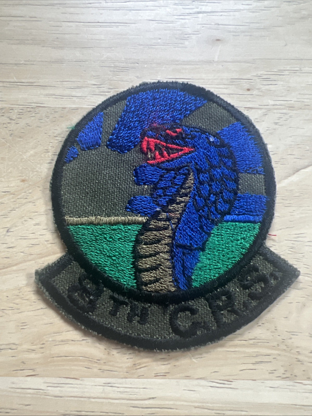 VTG USAF OD 8th CRS Patch Sew-On Nos