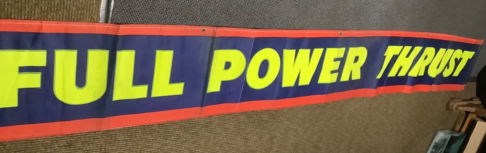 Vintage 1956 Richfield Ethyl Gasoline Canvas Sign Banner Full Power Thrust 12ft Vintage 1956 Richfield Ethyl Gasoline Canvas Sign Banner Full Power Thrust 12ft