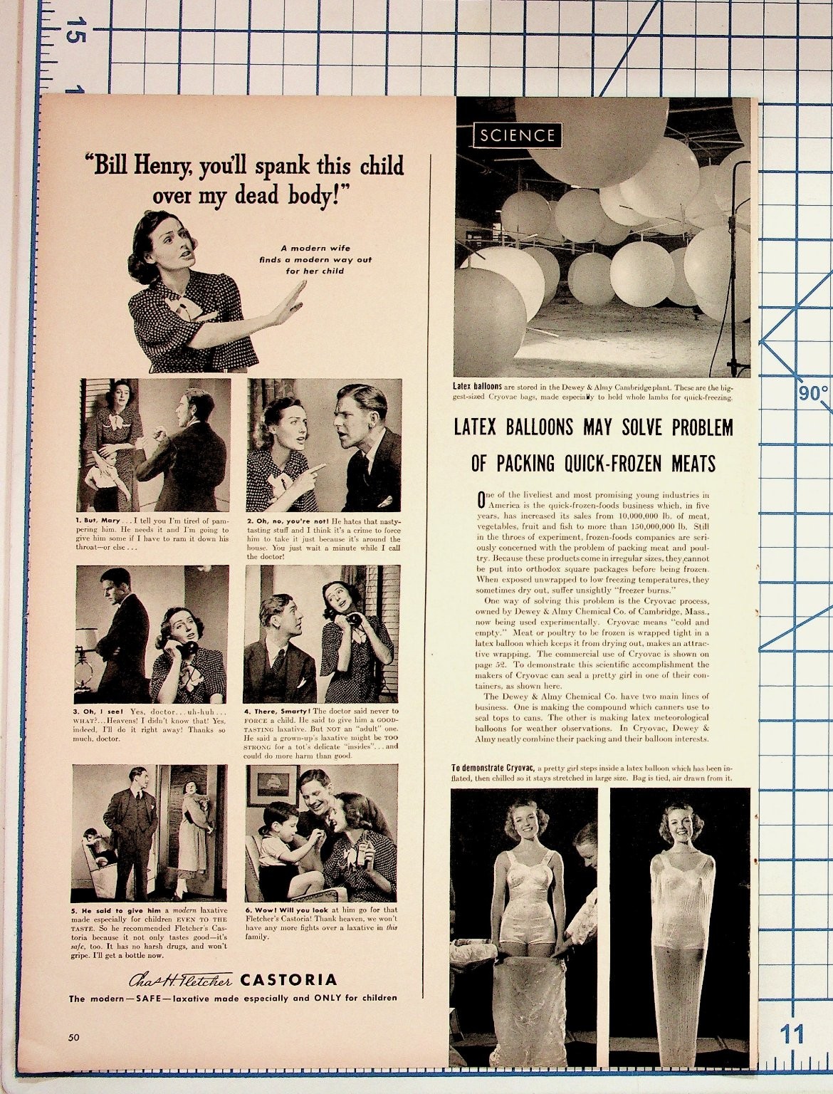 1939 Crab Orchard Whiskey Blatz Beer Cryovac Science Castoria Ad Magazine Page 1939 Crab Orchard Whiskey Blatz Beer Cryovac Science Castoria Ad Magazine Page