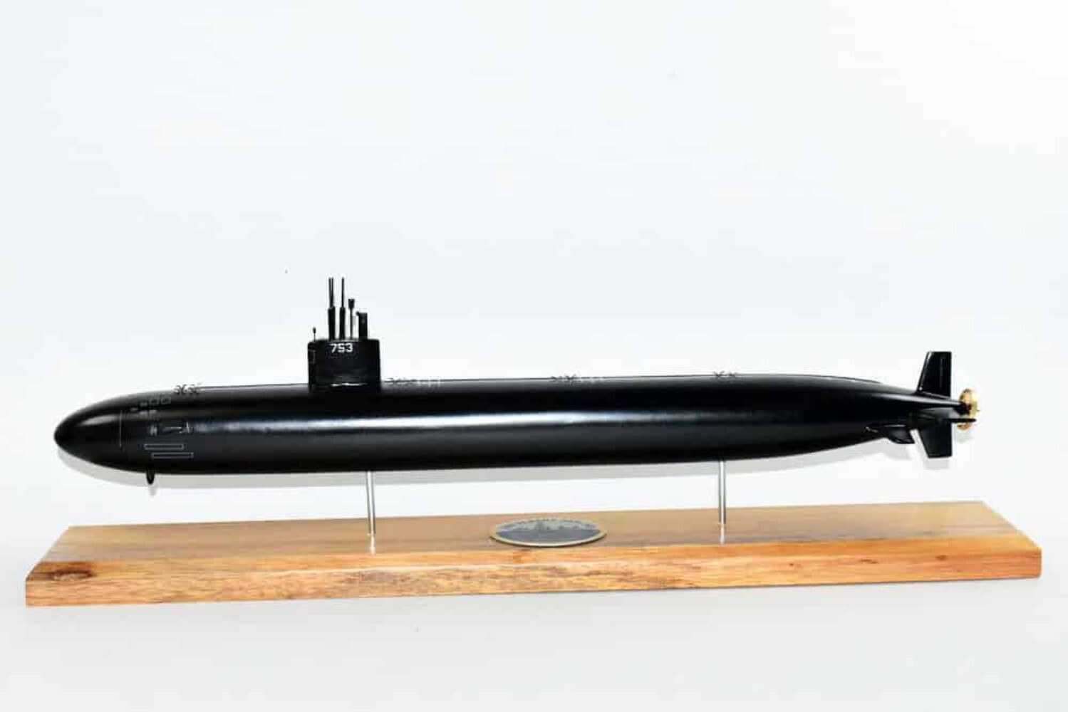 USS Albany SSN-753 (Black Hull) Submarine Model,Navy,Scale Model,Mahogany,20