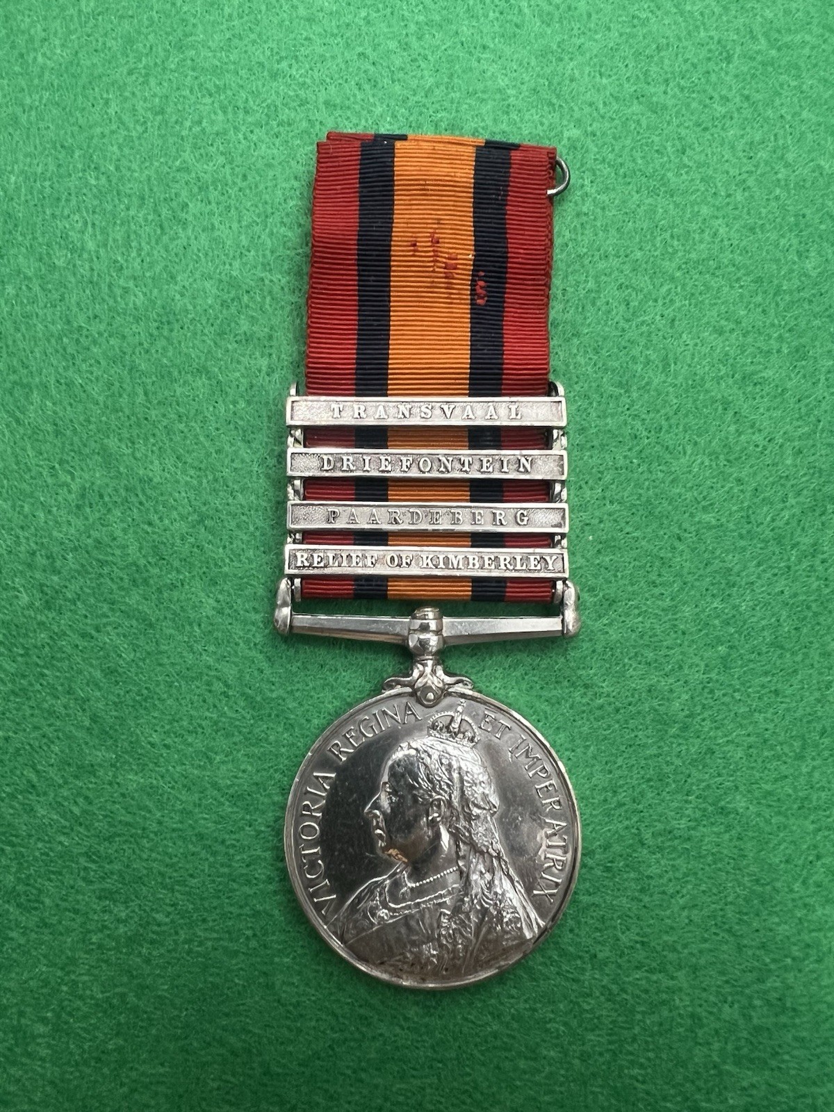 Queen’s South Africa (QSA) Medal | Boer War | 4 Clasps | 2499 Corpl R Cribley