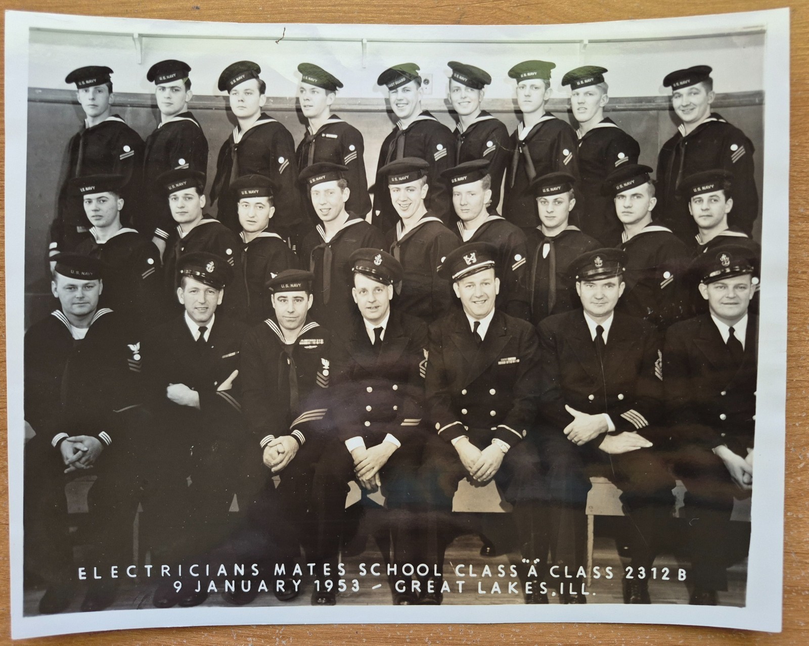 Electricians Mates School Class A Class 2312B 9 January 1953 Navy Photo