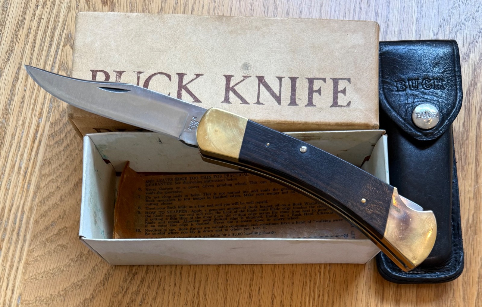 VINTAGE 1972-85 BUCK 110 KNIFE LIGHTLY USED IN BOX   SMRT2