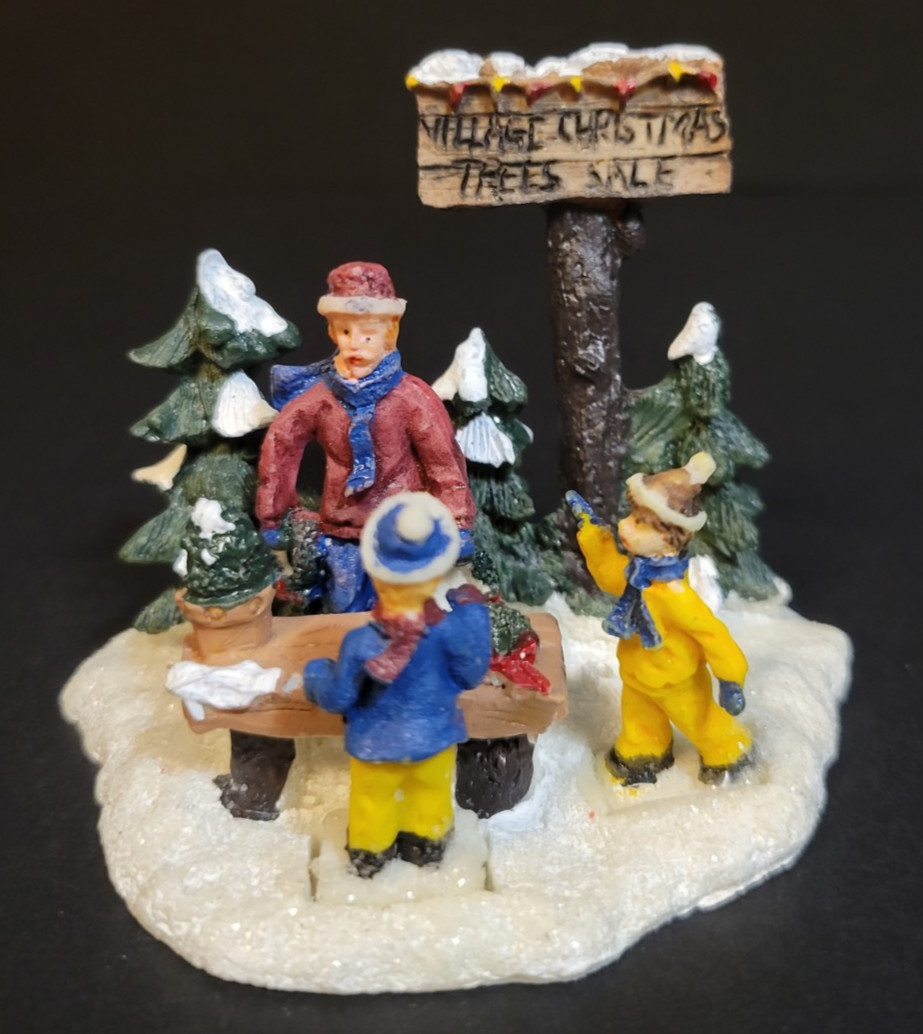 Holiday Time Santas Workbench Christmas Village Tree Lot Sale Seller Vendor