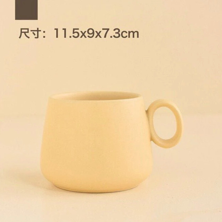 Cute Aesthetic Solid Color Ceramic Teacup/ Coffee Cup/ Mug
