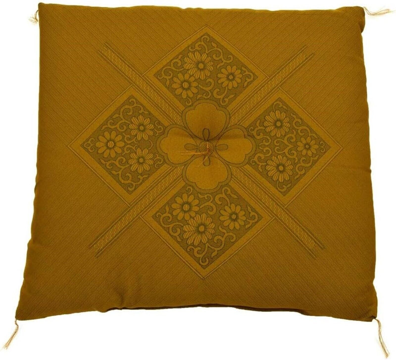 Zabuton Japanese Floor Cushion Gold Made in Japan set of 2 59*63cm NEW Japanese
