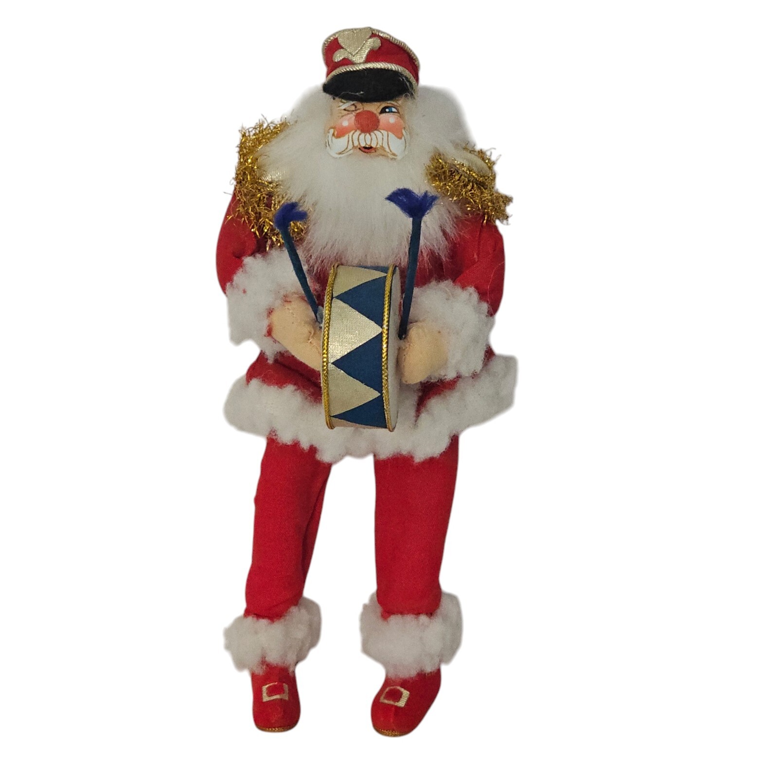 Vintage Christmas Winking Santa Claus With  Drum Xmas 9\