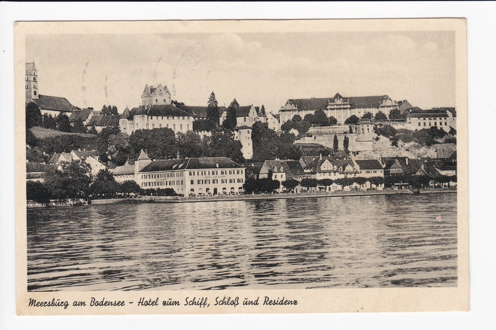 Meersburg On Lake Constance Hotel Zum Schiff Castle Germany DB Postcard