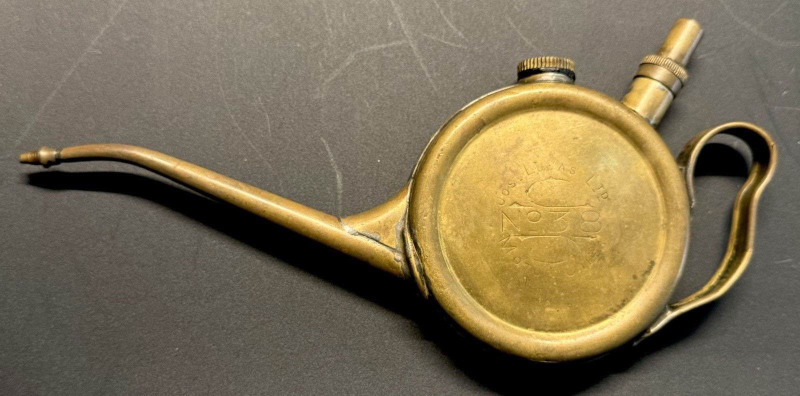 Rare Jos. Lucas Ltd. ‘Banjo’ Motor Oiler No. 38, Heavy Brass, 1910-1920, Britain