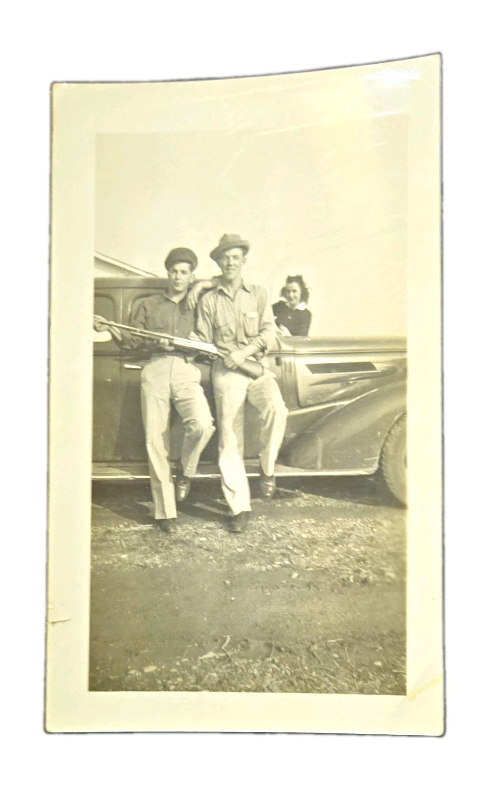 Vintage 1930s Photo Lot 2 Roy Williams Armstrong Hunting Rifle Truck Paducah KY