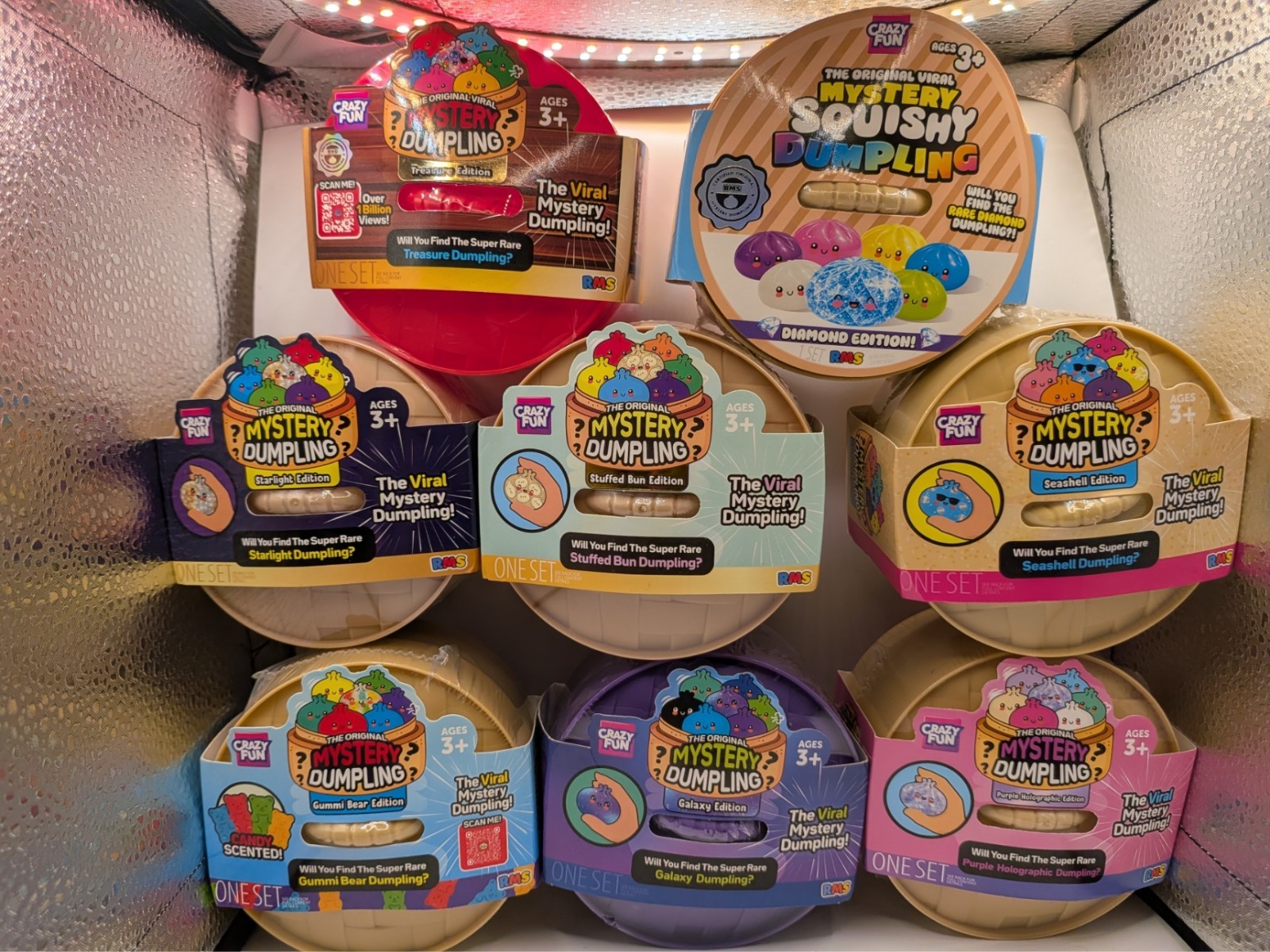 Lot Of 8 FIVE BELOW RMS Crazy Fun Squishy Mystery Dumplings