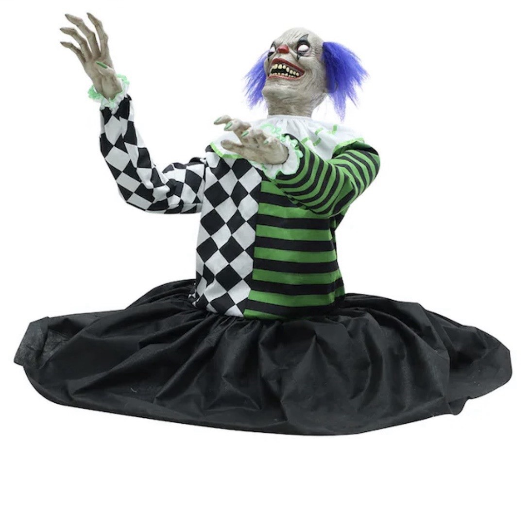 Haunted Living 3-ft Pneumatic Clown Animatronic Halloween Decoration NEW