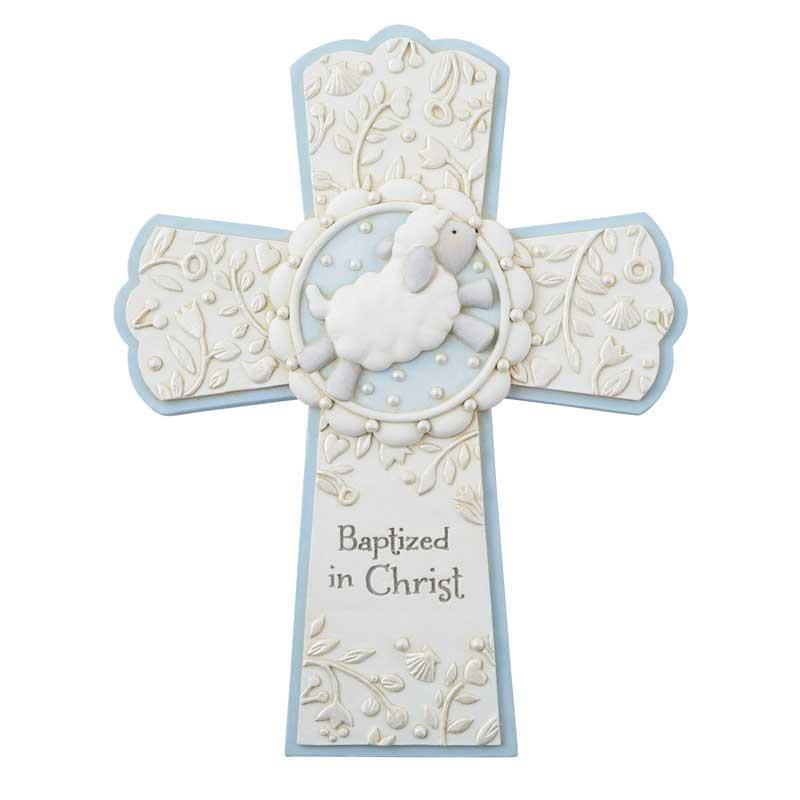Baptized in Christ Cross Blue Lot of 2 Size 6x8x0.5 in Exceptional baptism gift