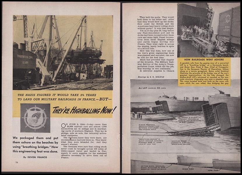Military Railway Service in France 1945 WW2 pictorial “They’re Highballing Now”