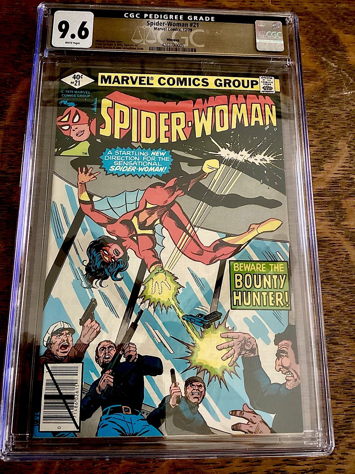 SPIDER WOMAN 21 CGC 9.6 WINNIPEG PEDIGREE MARVEL COMICS 1979 BOUNTY HUNTER TALE